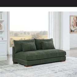 Brand New Corduroy Sofa in Green