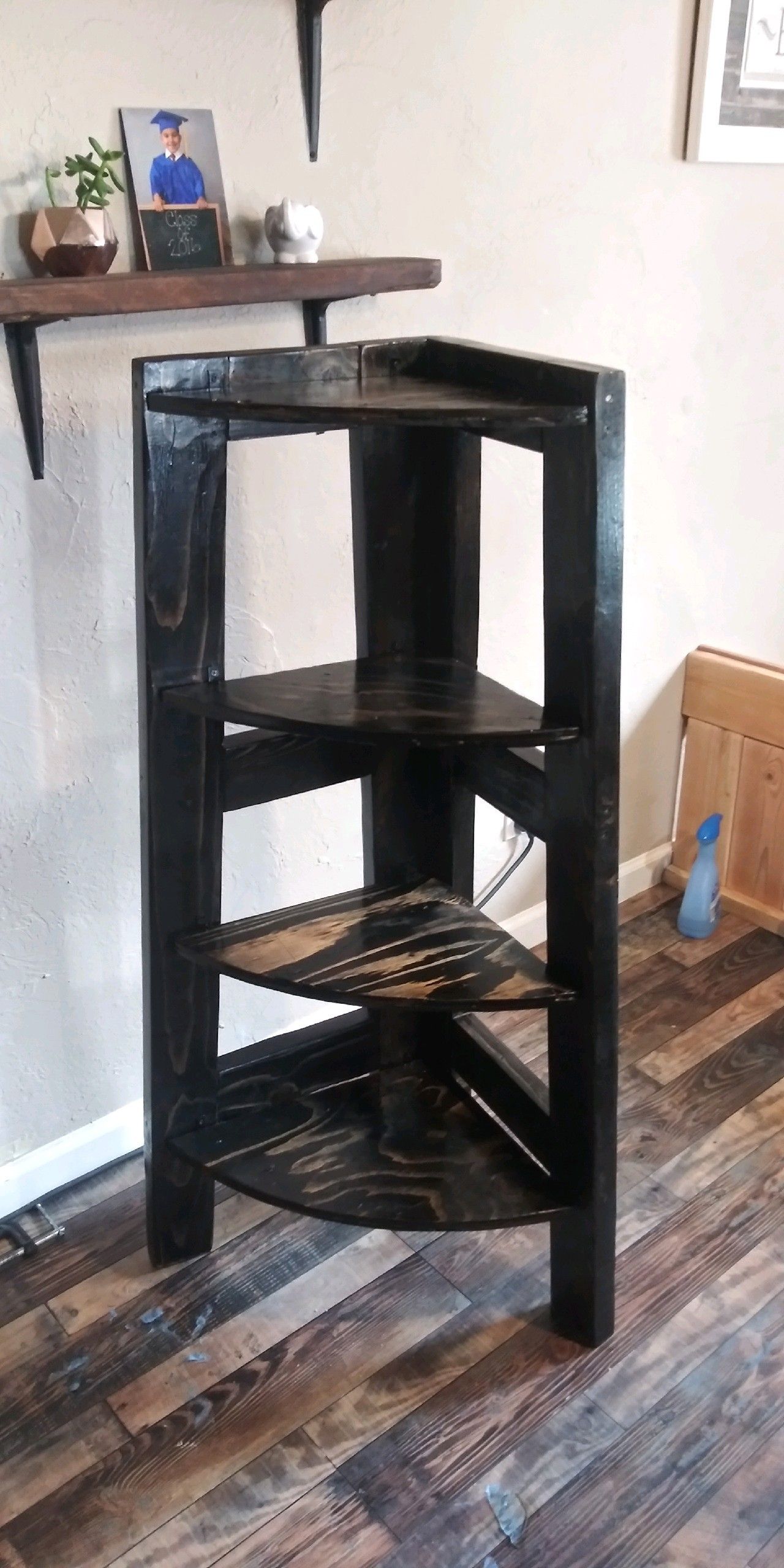 Corner shelf, book shelf, storage