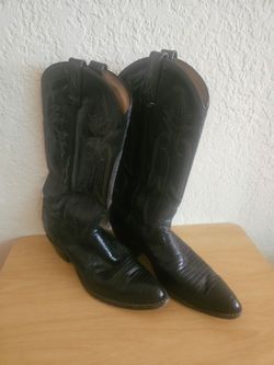 Vintage Dan Post Cowboy Boots Mens Size 8