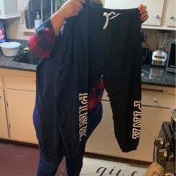 1 Black And 1 Blue Pink Joggers Large