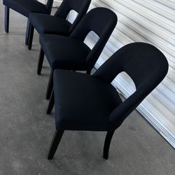 ✅NEW 4-Black CHAIRS