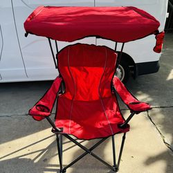 Red Folding Chair With Canopy