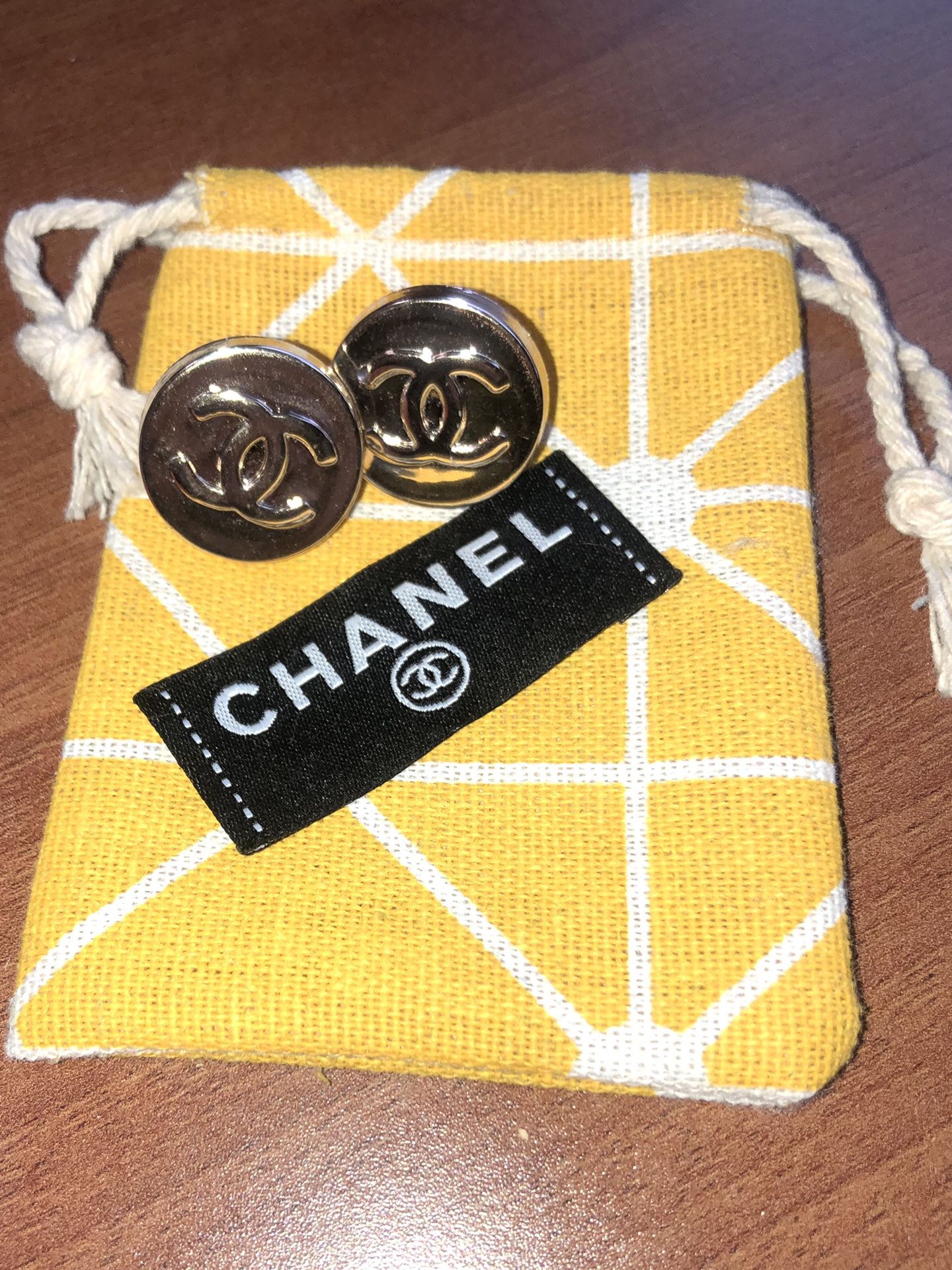 Authentic vintage Designer Repurposed button statement earrings| repurposed designer| Upcycled earring
