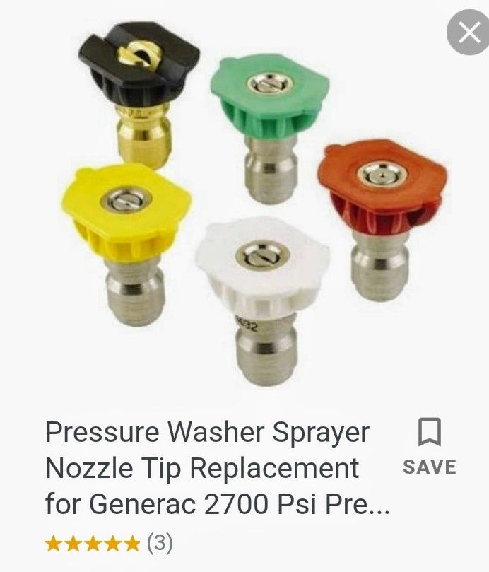 Pressure washer nozzles