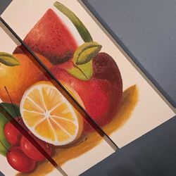 Canvas Fruit Decor