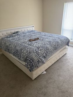 King Bed Frame With Box Spring And Mattress 
