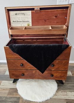 Vintage Bluebird Cedar Hope Chest