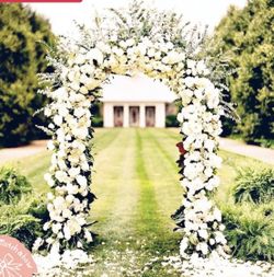 7.5 Feet White Metal Arch for Wedding Party Decoration - Free & Fast Shipping