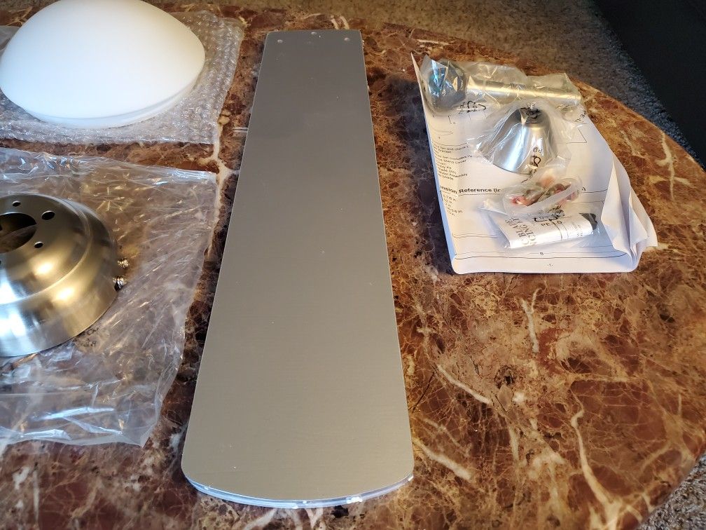 Flint YSC52 52" Brushed Nickel Indoor Ceiling Fan with Light for Sale