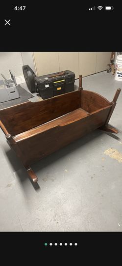 Handmade Wooden Cradle Read Description