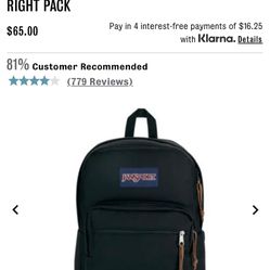 Jansport Right Pack Backpack-BRAND NEW