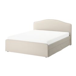 Upholstered Bed Frame + mattress - Like New! FULL SIZE