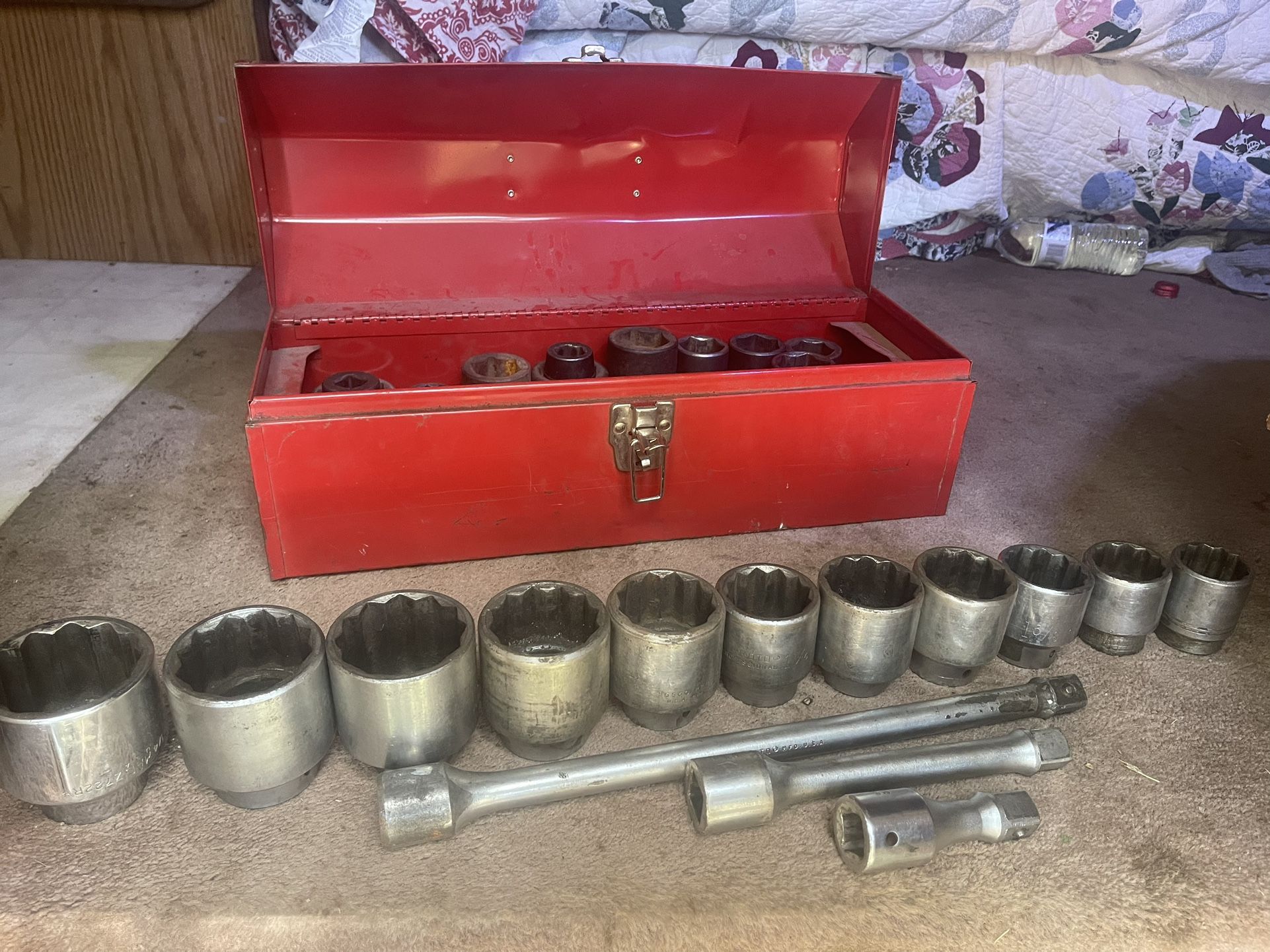 38 Piece 3/4 Drive Short And Deep Socket Set