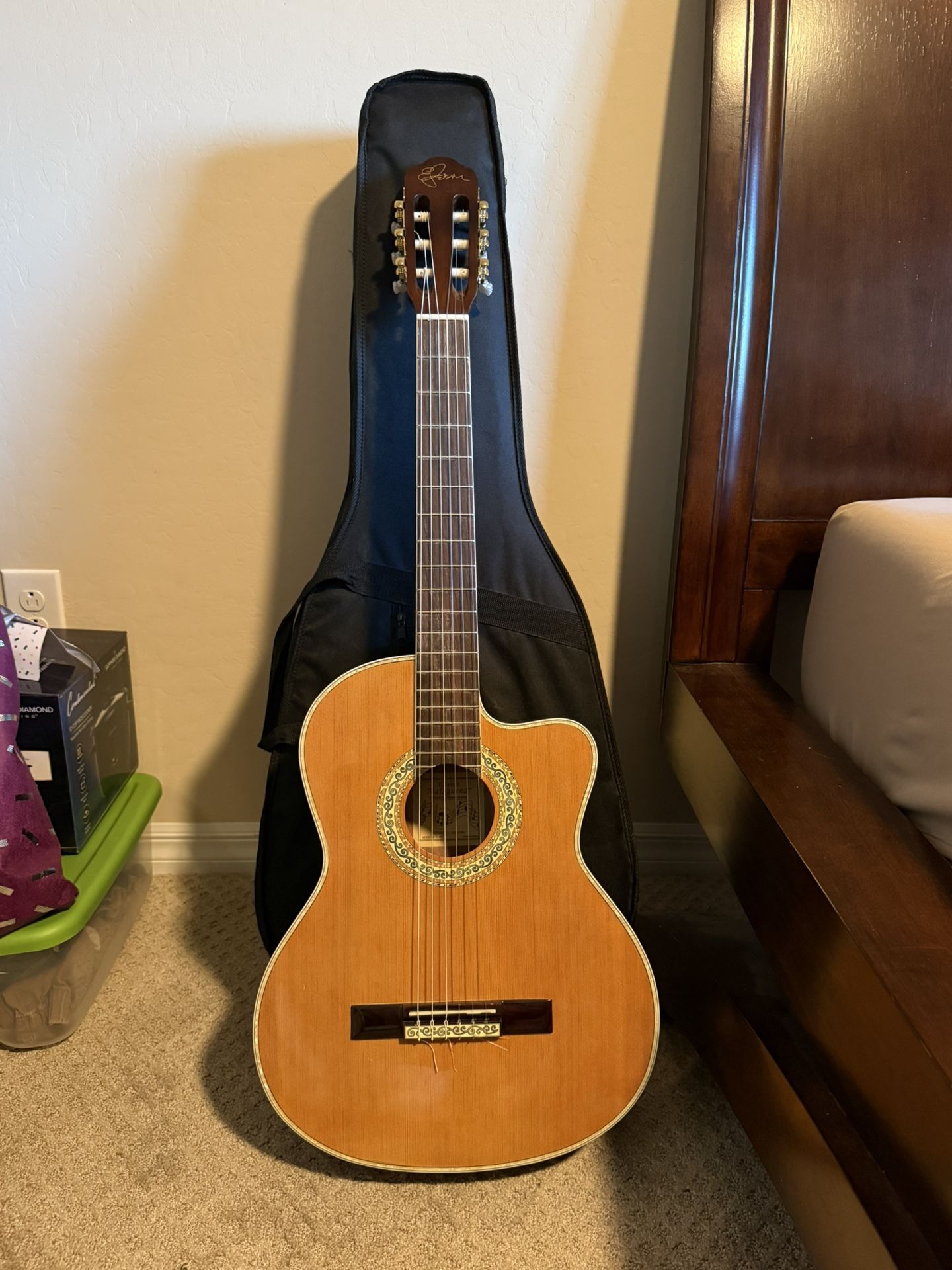 Classical Acoustic Guitar With Case 