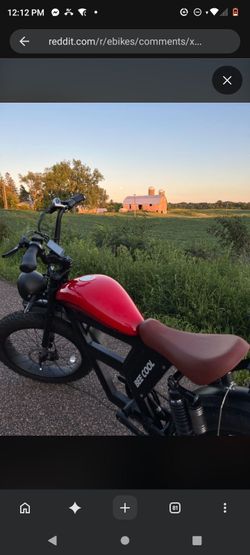 Red 2025 BEE COOL CHALENGER  Ebike fat wheels