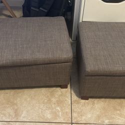 Set Of 2 Storage Ottoman 