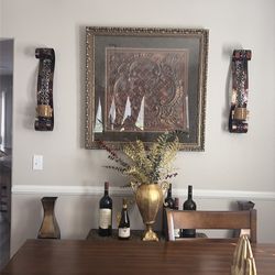 Brass Gold with hint of red and green