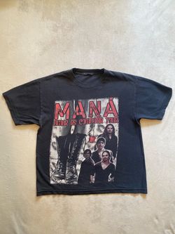 Vintage Y2K Mana - Amar Es Combatir 2007  Double Sided Tour Shirt Size S