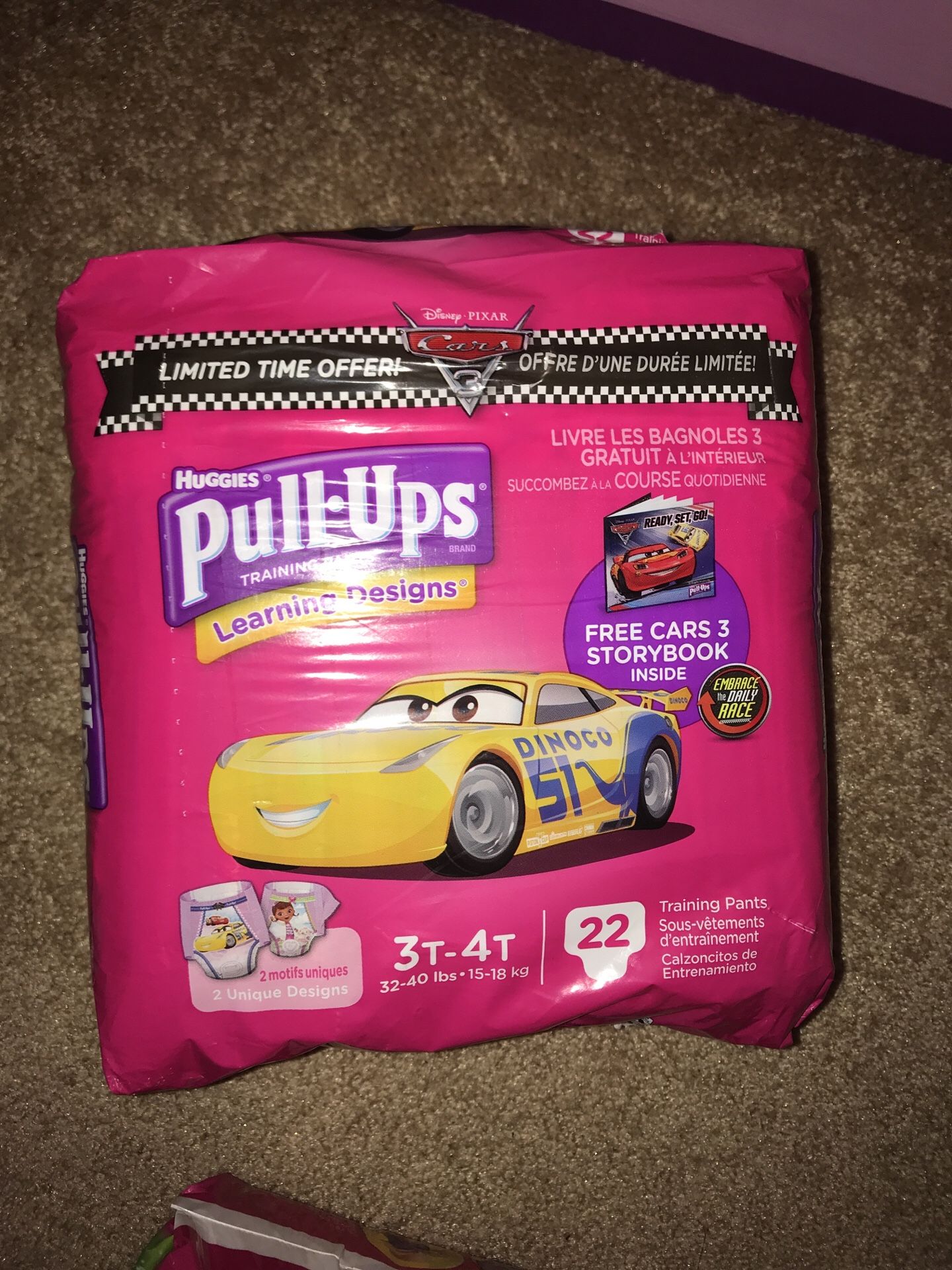 Huggies pull ups cars cheap 3