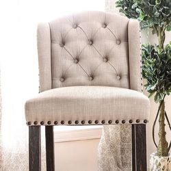 Sania Antique Black/Beige Bar Chair (Set of 2)