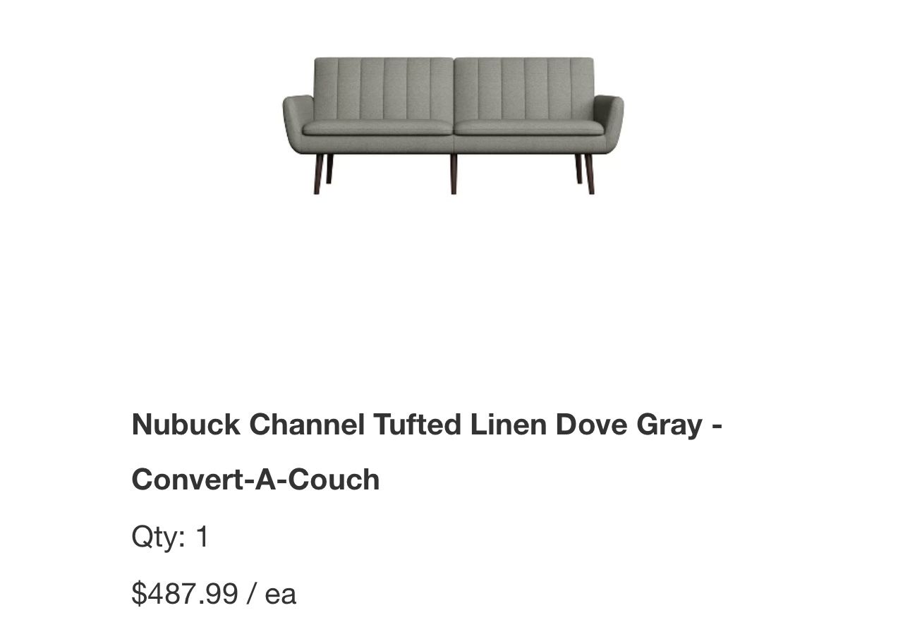 Linen Dove Gray Couch