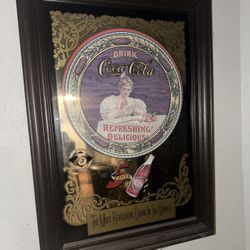 antique coca cola mirror