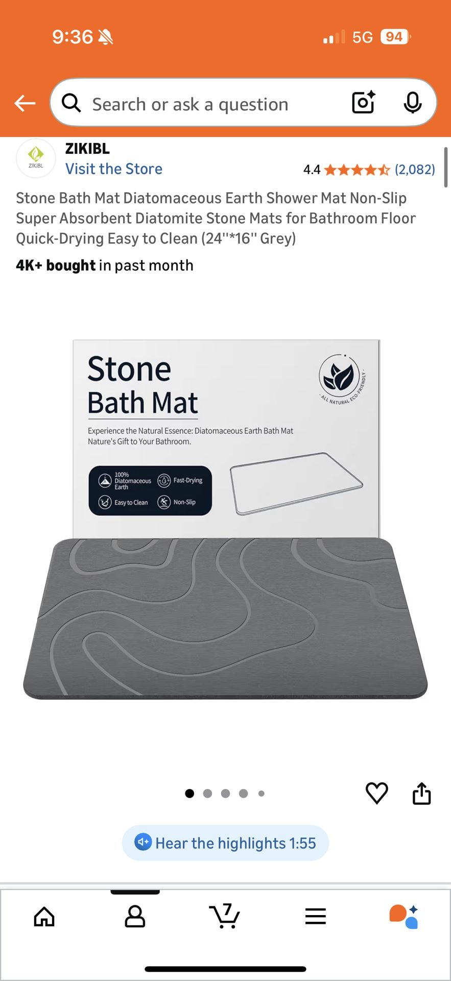 Stone Bath Mat