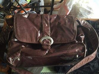 Diaper bag by Kalencom suede and clear plastic cover