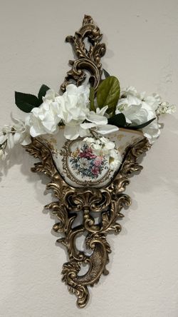 Antique-style resin wall decoration with detachable vase/ Vintage Style 