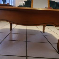 Vintage Bassett Furniture Coffee Table with Two End Tables
