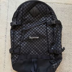 Supreme Backpack Black Checkered Damier FW11