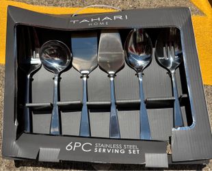 Tahari Home 6-Piece Stainless Steel Serving Set