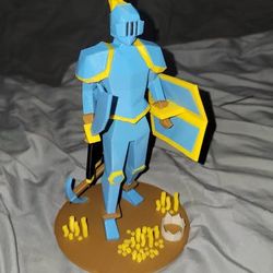 3D Printed OSRS Armor Set with Scimitar – Old School RuneScape Figure