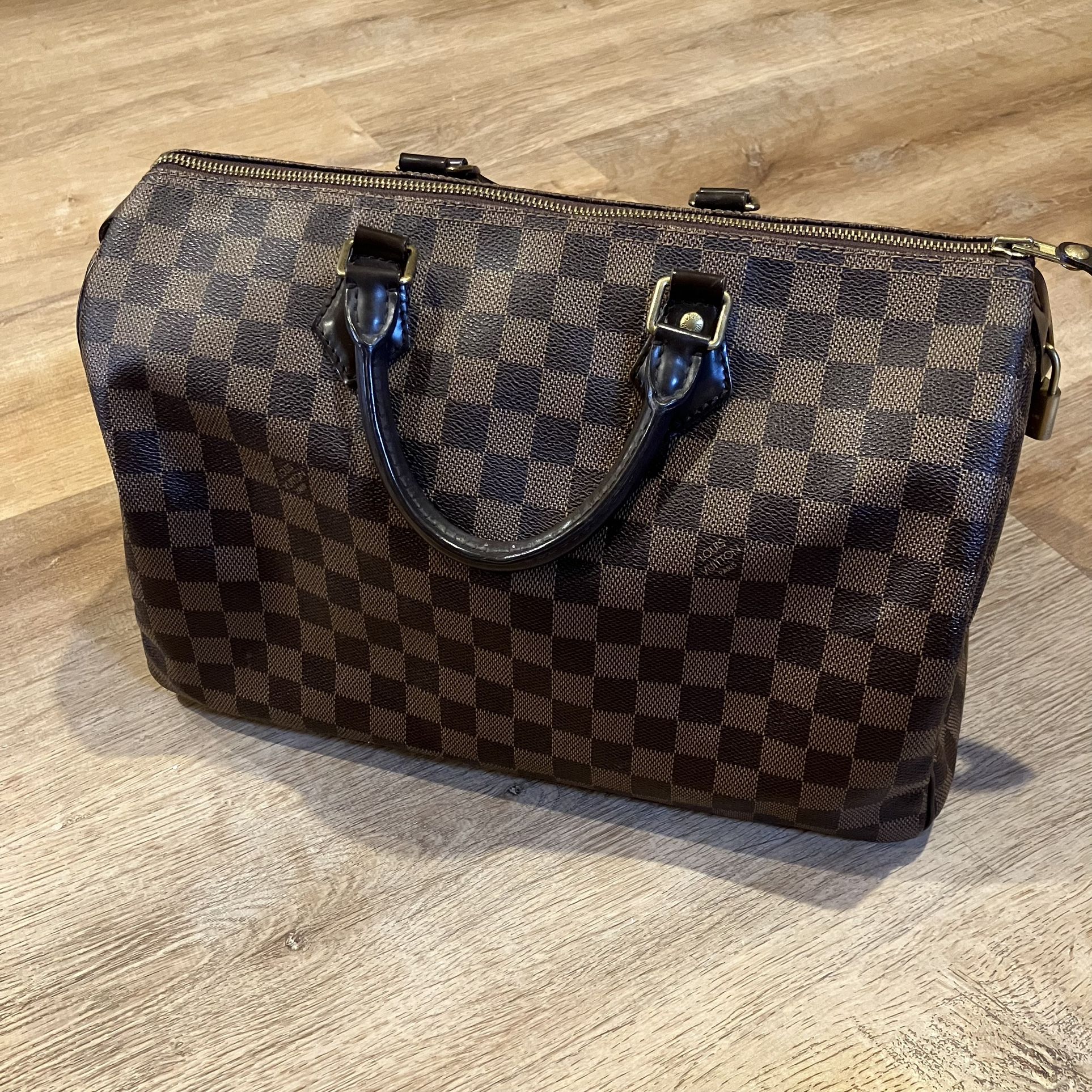 Louis Vuitton Speedy 35 Ebene Canvas Hand Bag