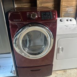 27 Inch Electric Dryer with Steam Technology, Wrinkle Prevent, Sensor Dry, Smart Care, 11 Dry Cycles, Lint Filter Indicator, Reversible Door and 7.4 c