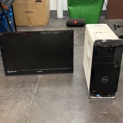 Dell XPS Computer And Viewsonic Monitor