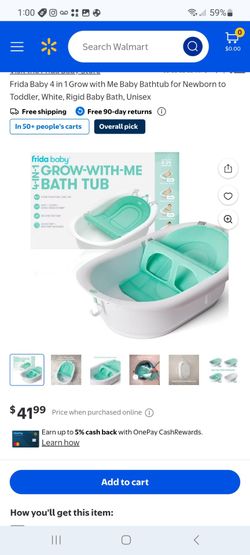 Frida Baby 4 in 1 Grow with Me Baby Bathtub $30