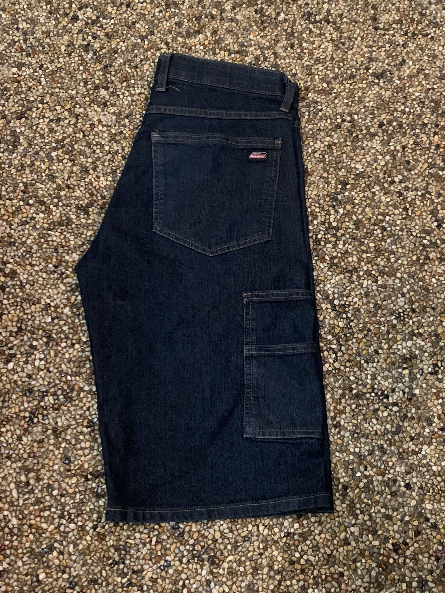 Dickies Flex Denim Carpenter Shorts Men 30 Blue Workwear Utility