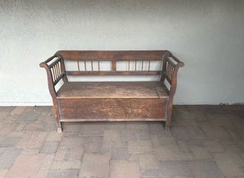 Wooden bench with storage - free