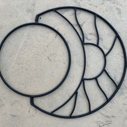 Black Metal Hanging Plant Basket Holder