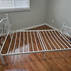 Twin White Bed Frame