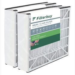 New 2-Pack Filterbuy 20x25x5 Air Filter MERV 13