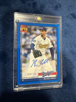 Blake Snell Topps 50/150 LA Dodgers baseball card