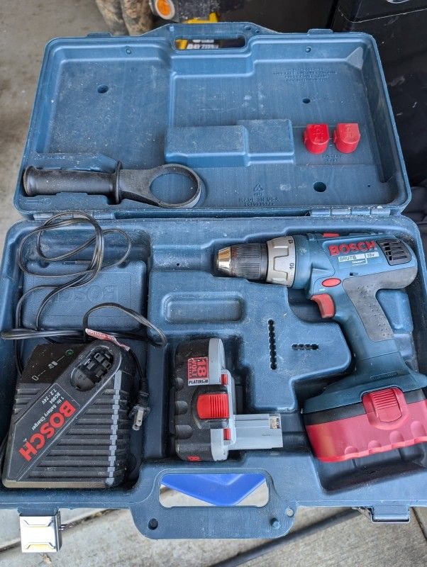 Bosch 18v Brute Drill with 2 Batteries and Charger