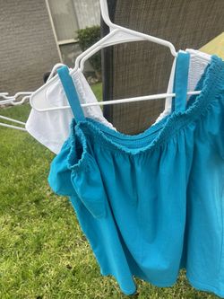 Blouse ( White And Blue ) 