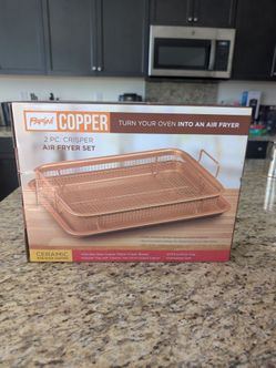 Parini Copper 2-Piece Crisper Air Fryer Set