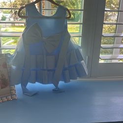 Baby Blue Dress For 6 Months Baby 