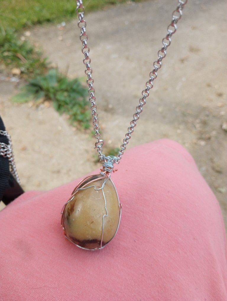 Serpentine Egg Necklace