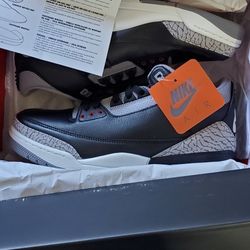 Nike 2025 Air Jordan Retro 3 III Blk/Cement DS New Sz. 10