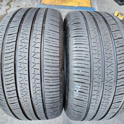 2 USED TIRES PIRELLI 275/45/20